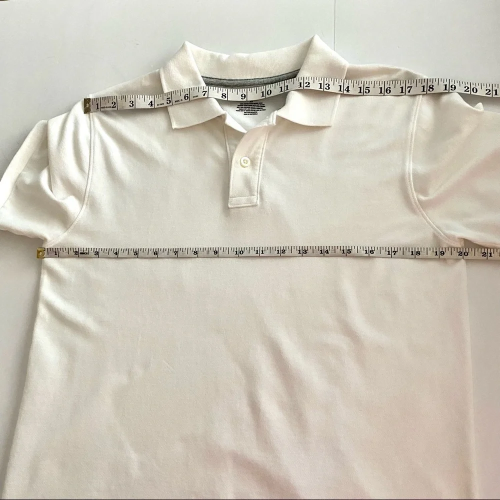 White Polo Shirt Boys XL Cotton